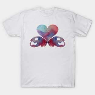 Heart and cat skulls T-Shirt